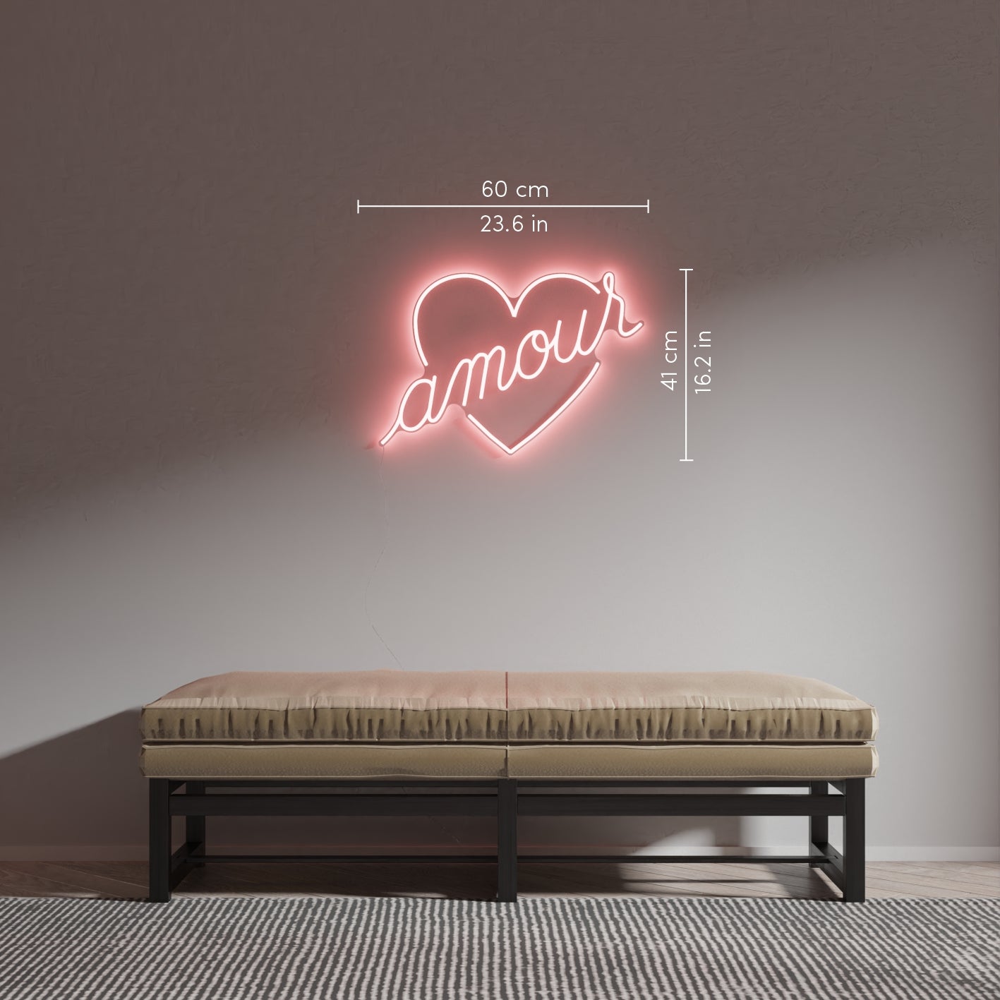 Amour by Jean André, LED neon sign