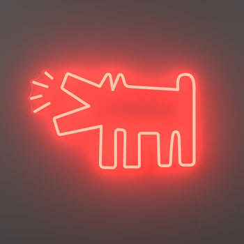 Barking Dog, YP x Keith Haring, LED neon sign