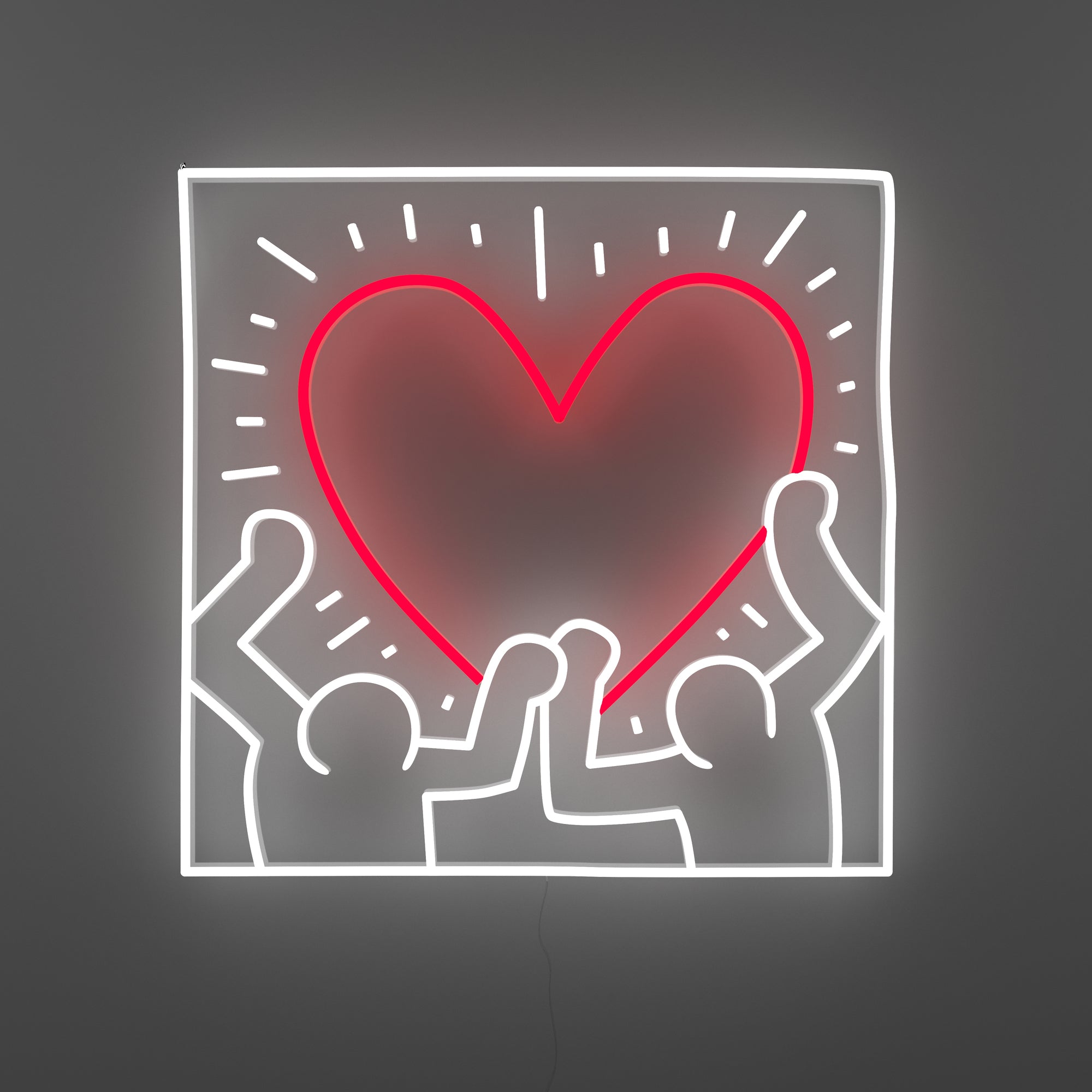 Radiant Heart, YP x Keith Haring, LED neon sign