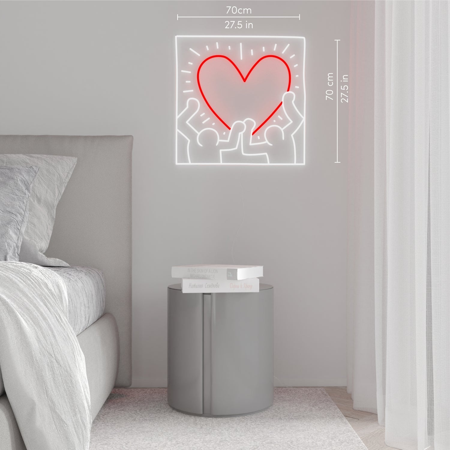 Radiant Heart, YP x Keith Haring, LED neon sign