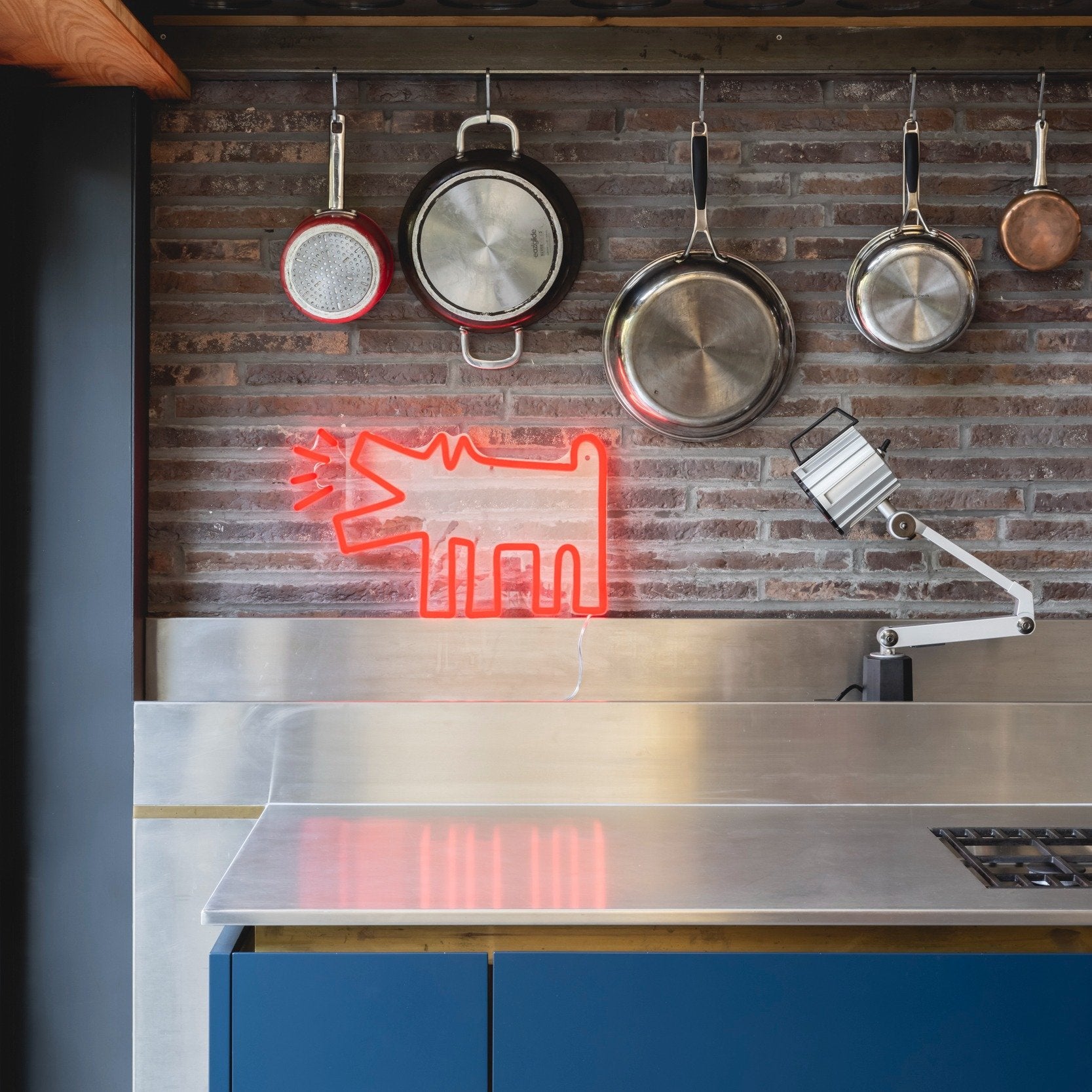 Barking Dog, YP x Keith Haring, LED neon sign