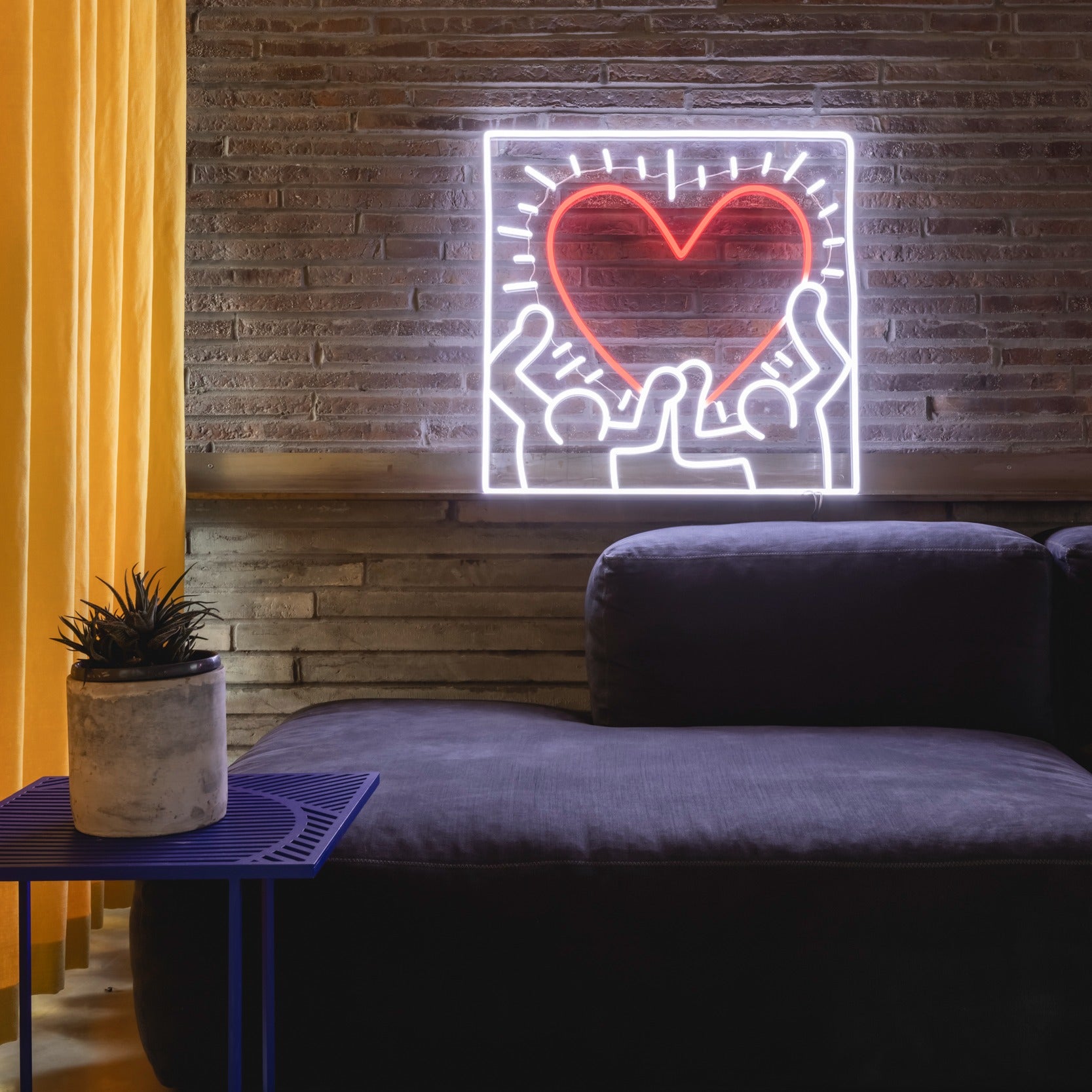 Radiant Heart, YP x Keith Haring, LED neon sign