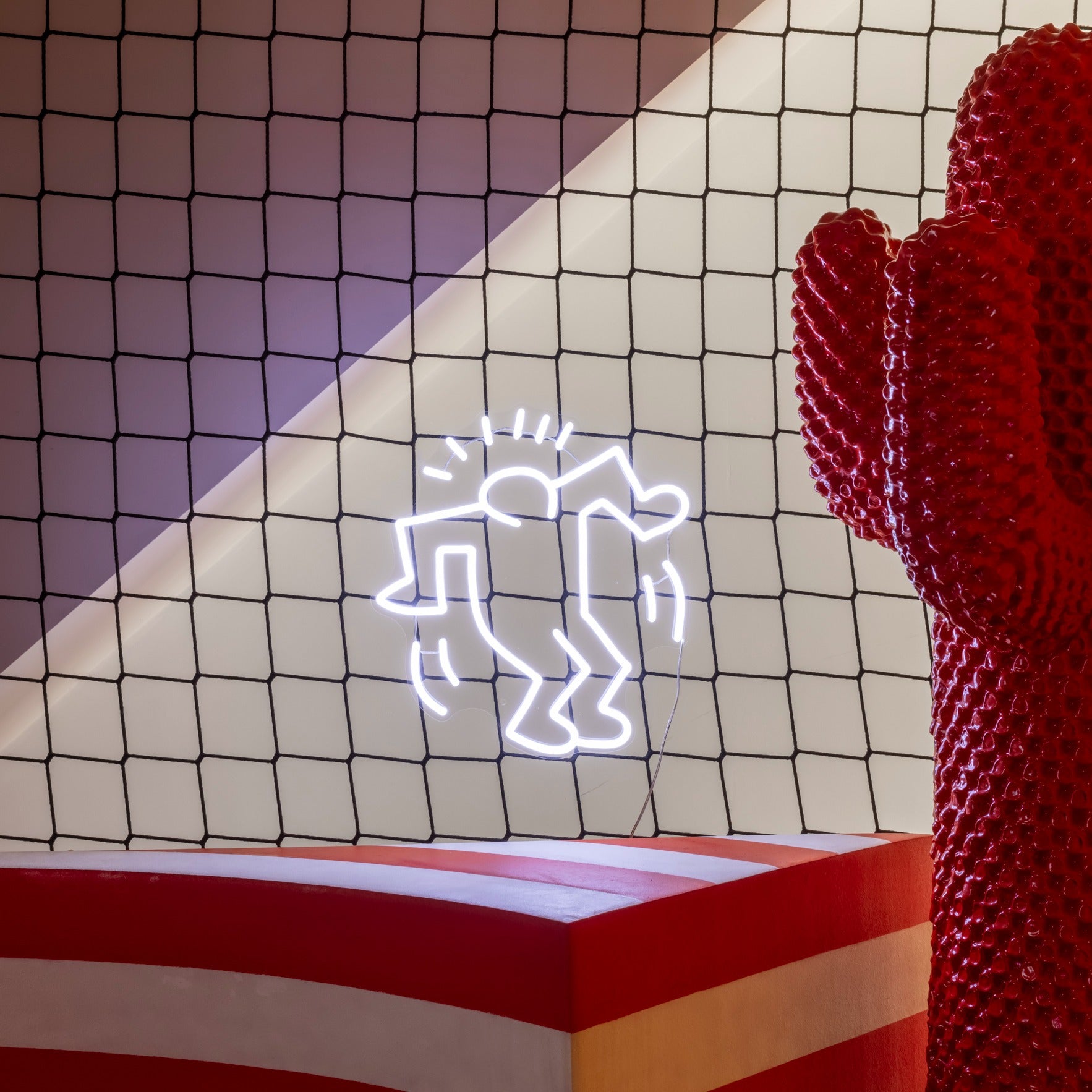 Dancing Man, YP x Keith Haring, LED neon sign