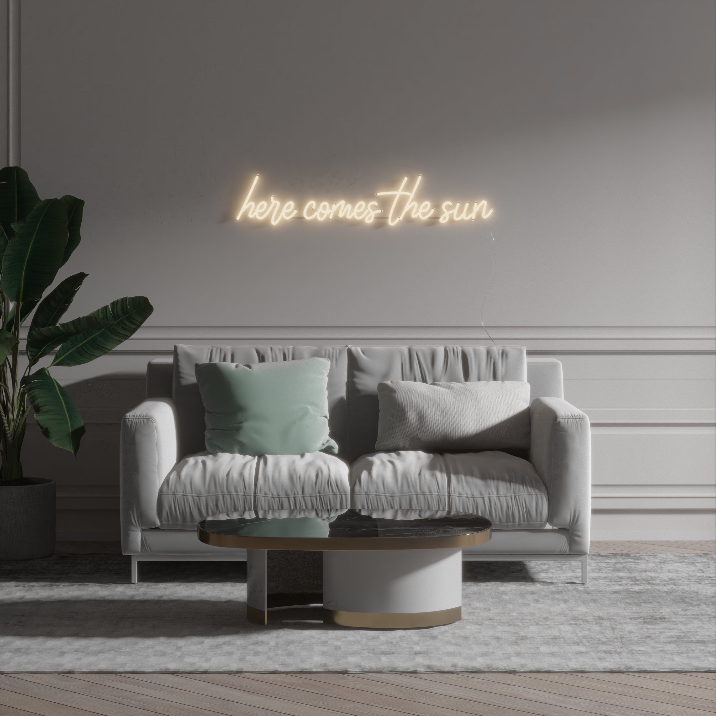 Here comes the sun - LED neon sign