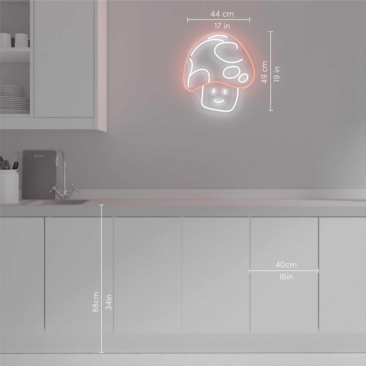 グレゴリー・シフ作「マッシュルーム」LEDネオンサイン