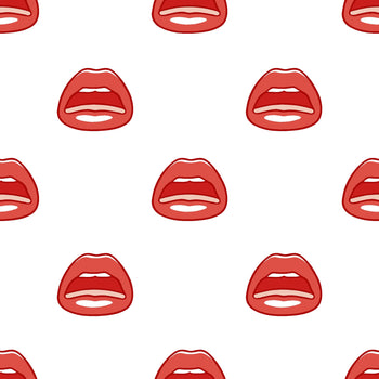 Lips Pattern Wallpaper by Tom Wesselmann