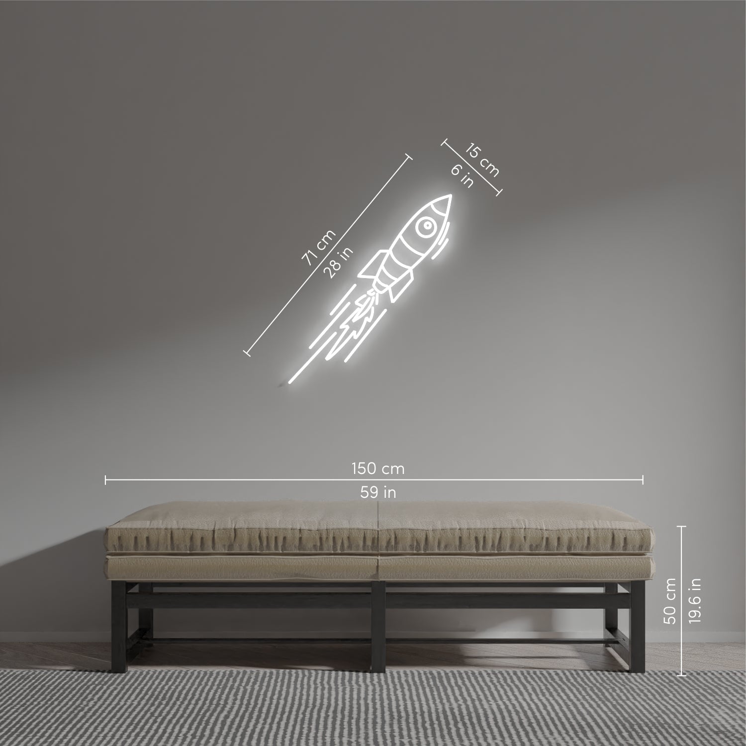 Rocket - LED neon sign by André Saraiva