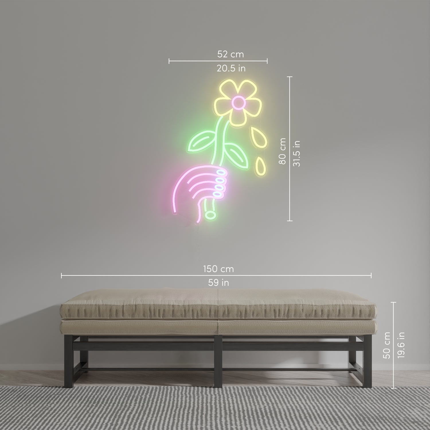 Lazy Daisy by Emily Eldridge - LED Neon Sign