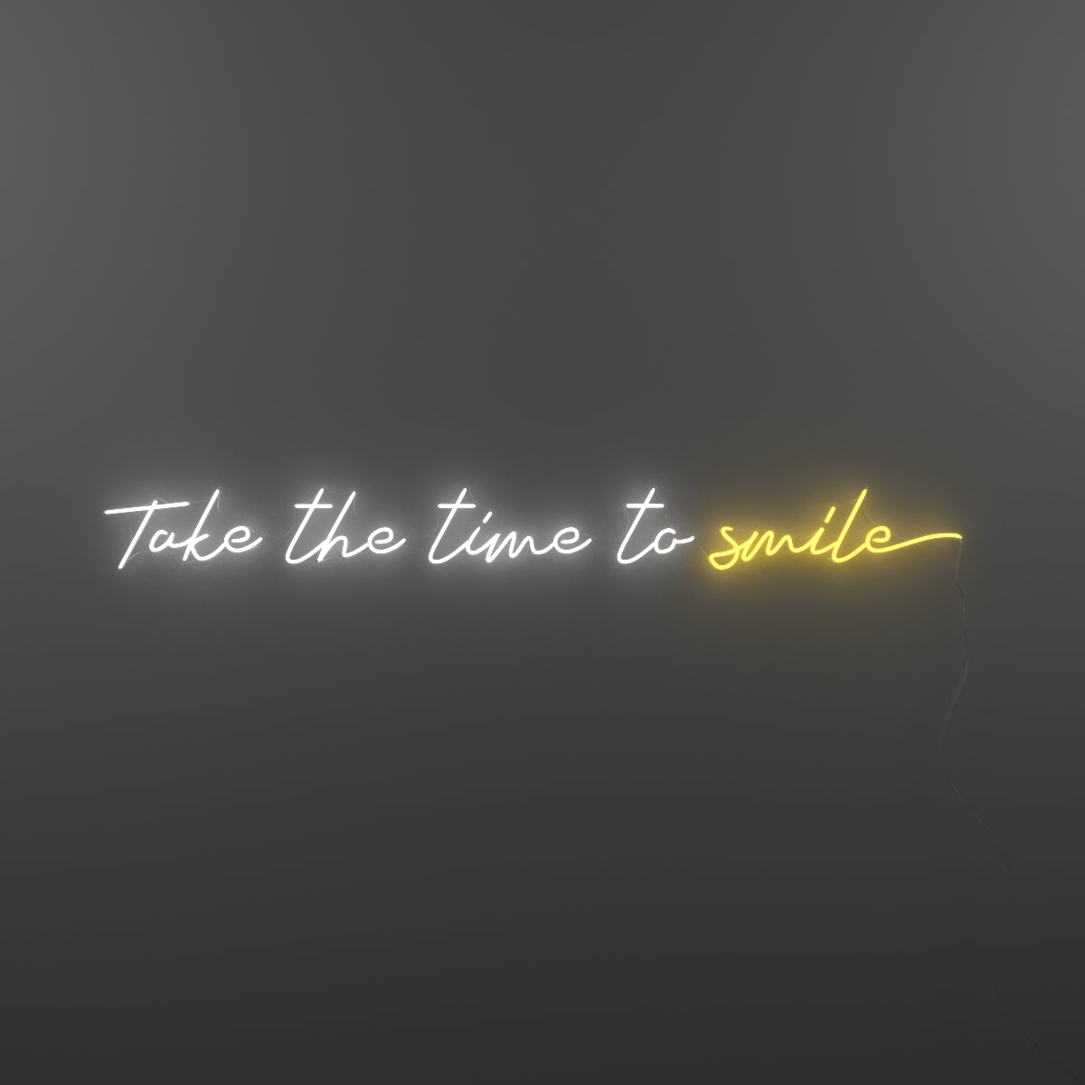 Take The Time To Smile by Smiley, LED neon sign