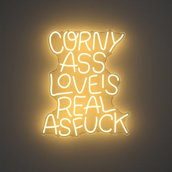 Corny Love by Timothy Goodman, LED neon sign