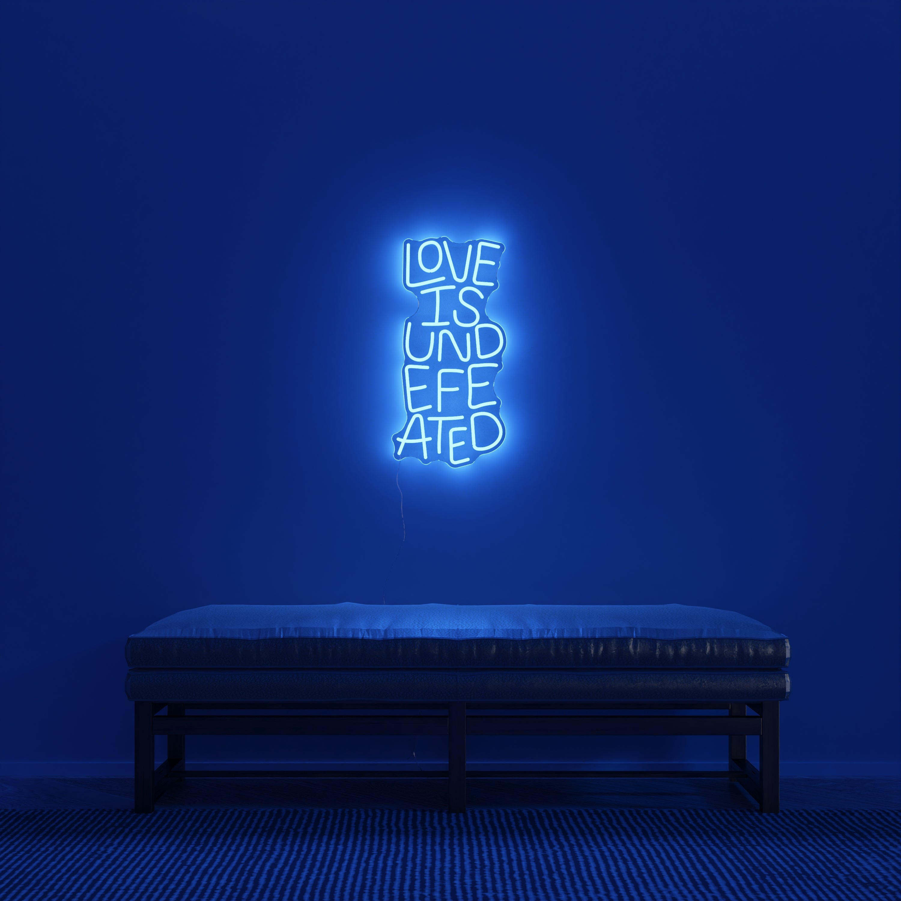 Love is Undefeated by Timothy Goodman, LED neon sign