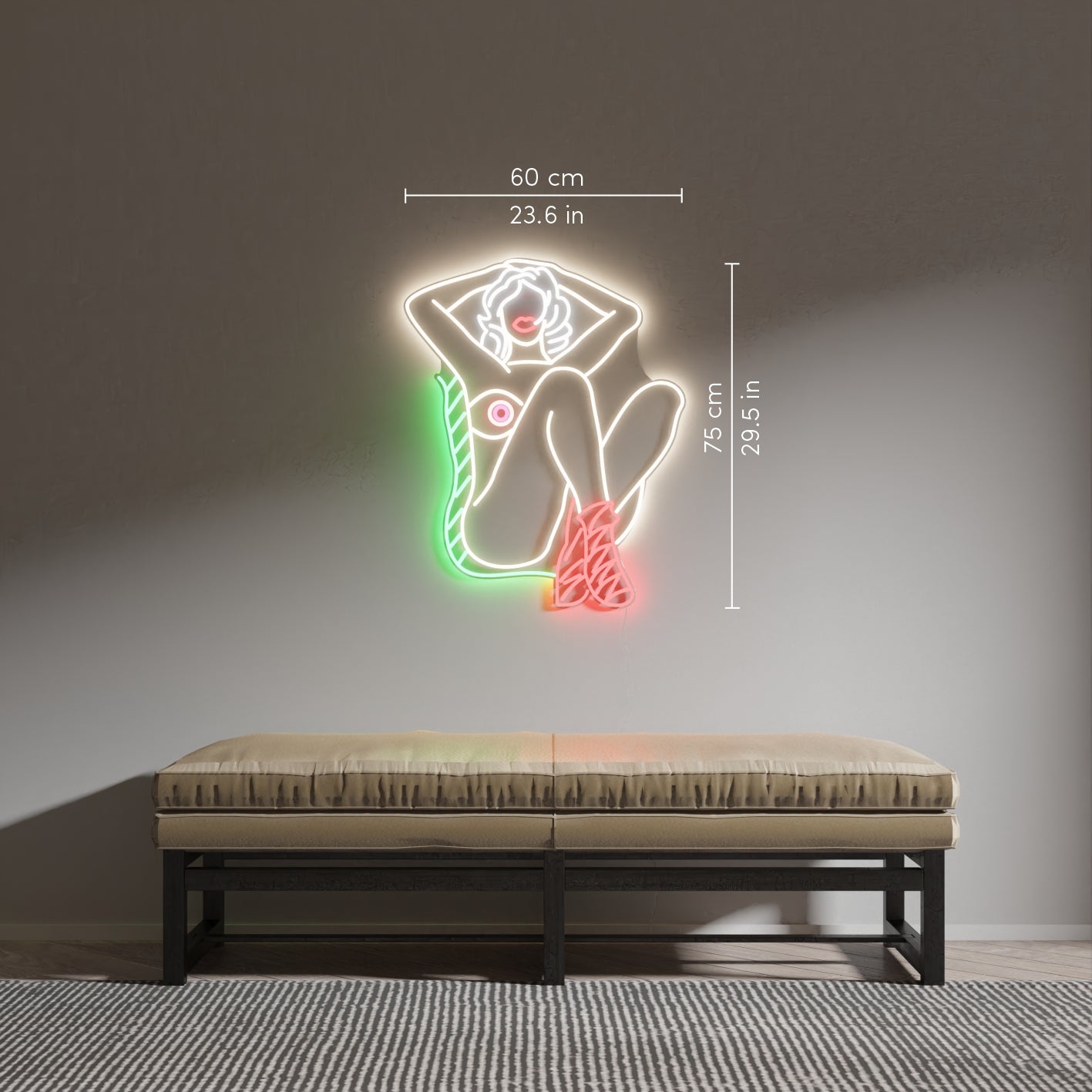 La Femme by Tom Wesselmann, LED neon sign