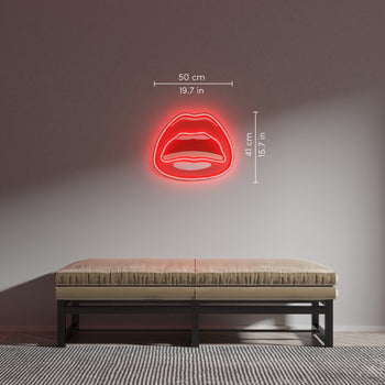 Red Lips by Tom Wesselmann, LED neon sign