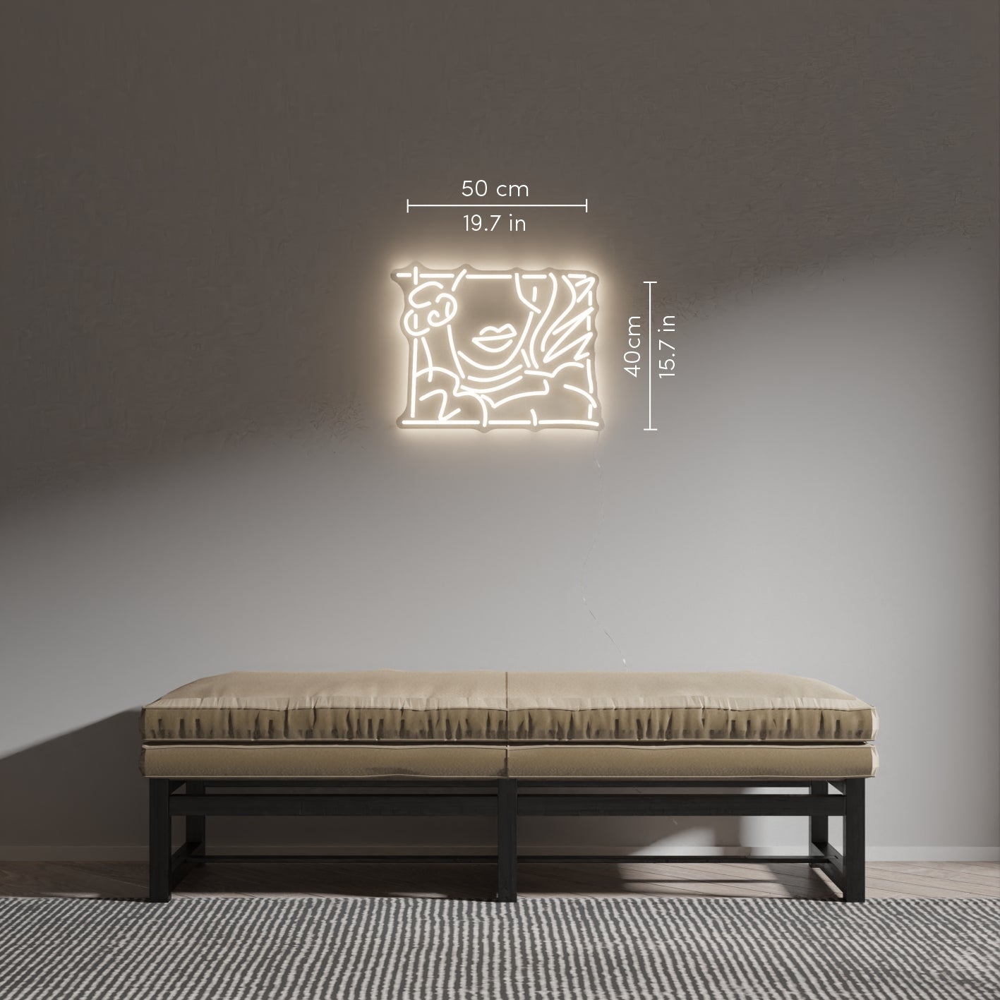 Portrait of a Lady by Tom Wesselmann, LED neon sign