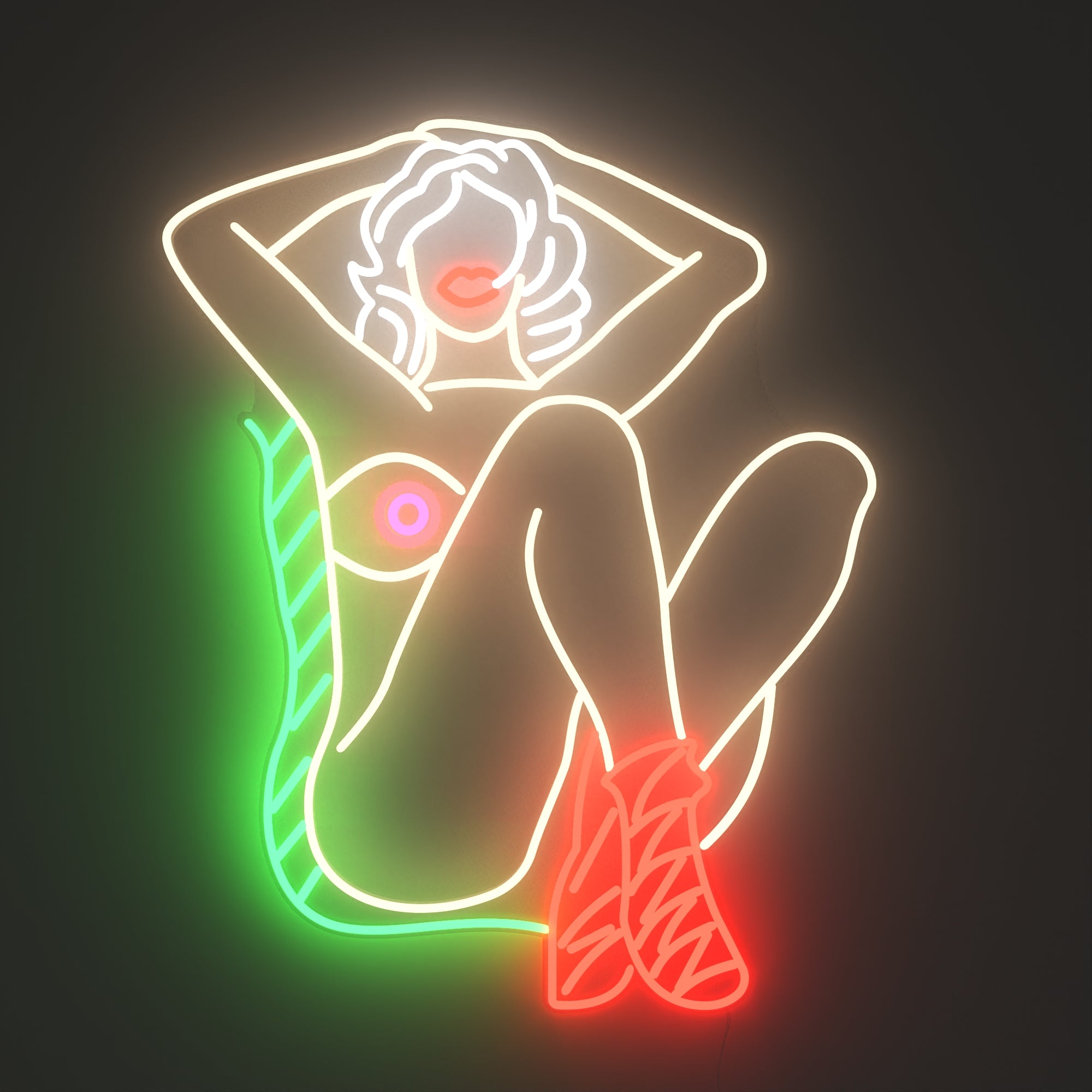 La Femme by Tom Wesselmann, LED neon sign