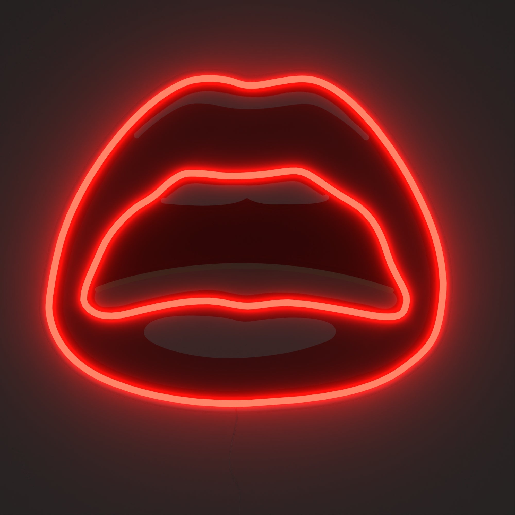 Red Lips by Tom Wesselmann, LED neon sign