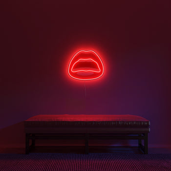 Red Lips by Tom Wesselmann, LED neon sign