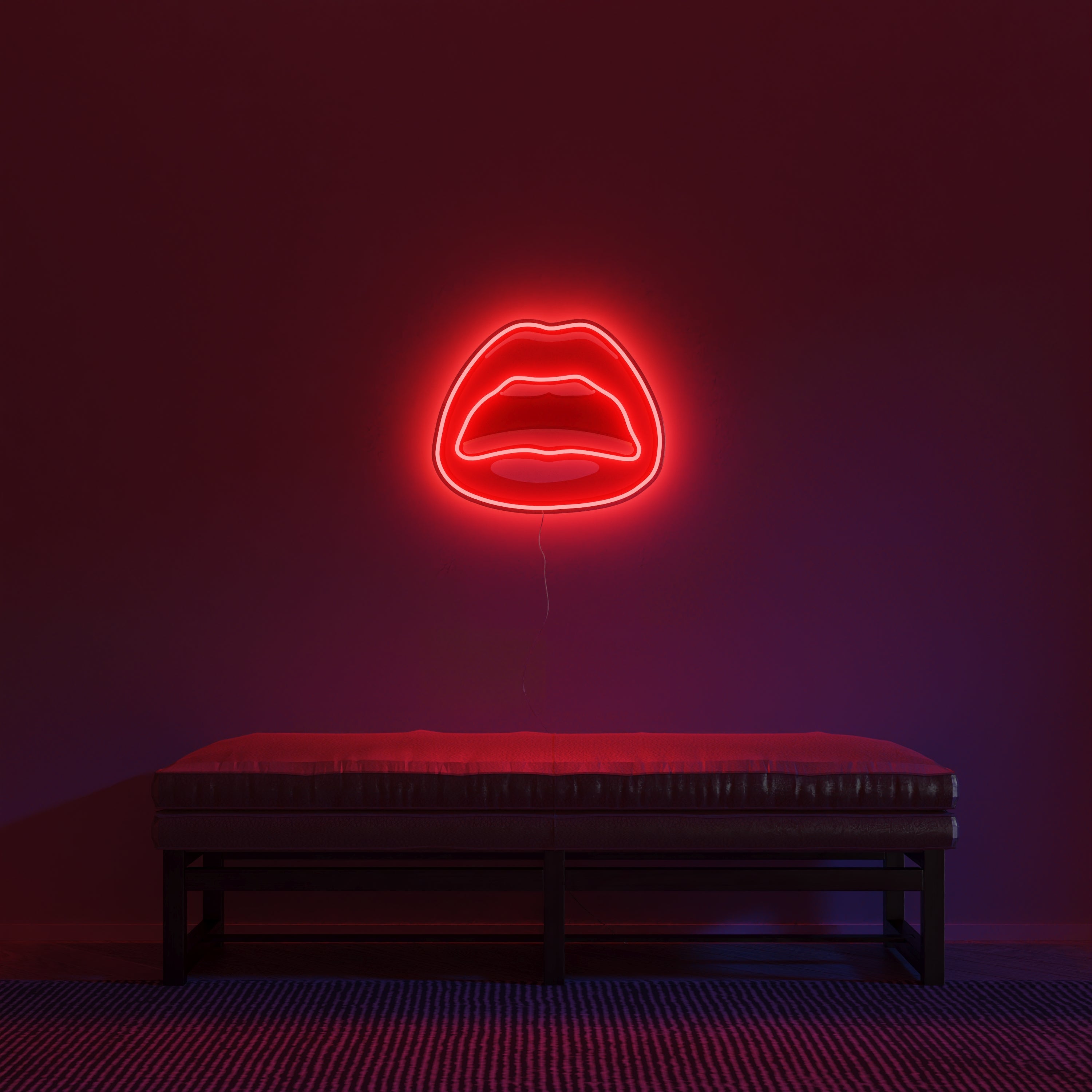 Red Lips by Tom Wesselmann, LED neon sign