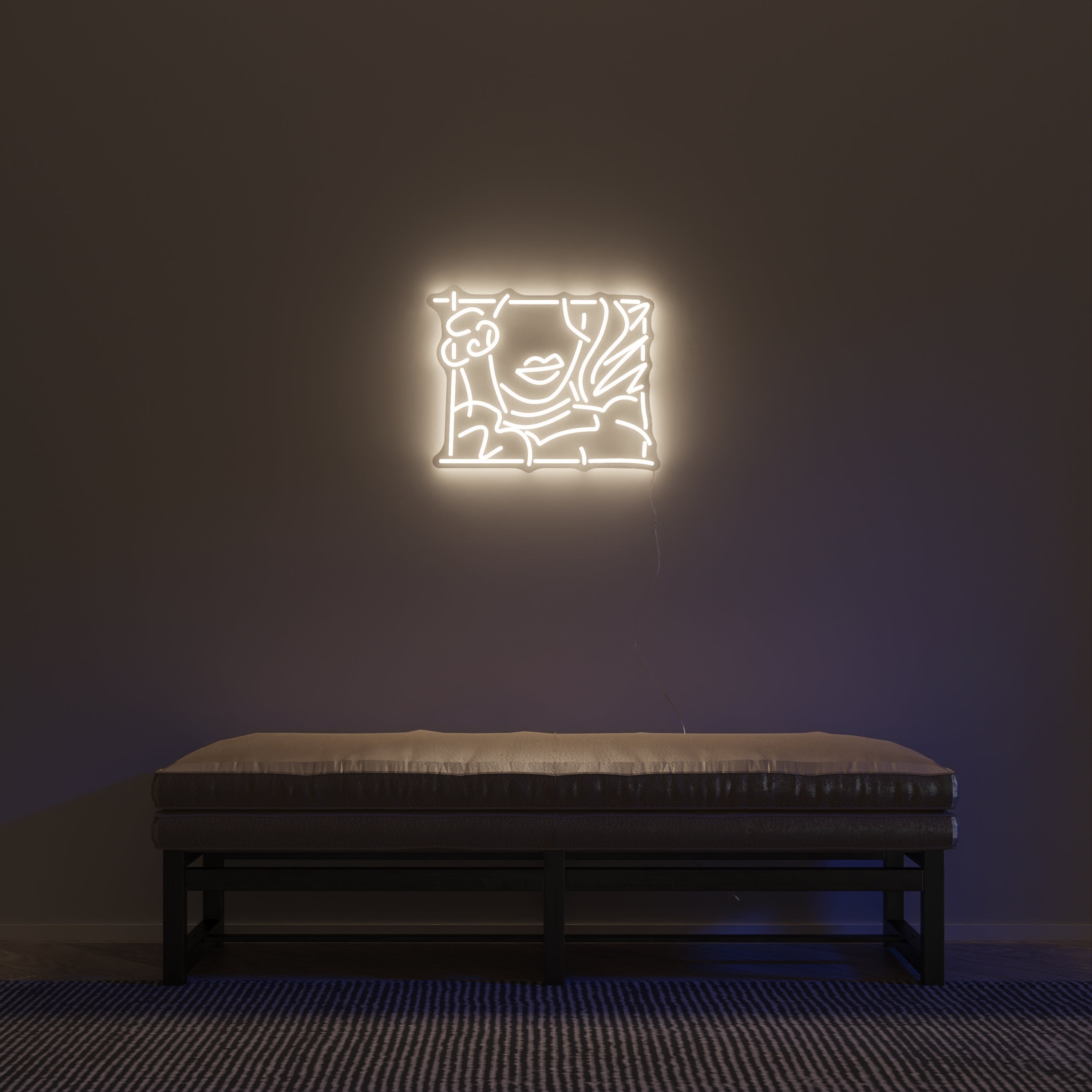 Portrait of a Lady by Tom Wesselmann, LED neon sign