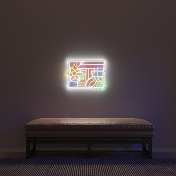 Composition by Tom Wesselmann, LED neon sign