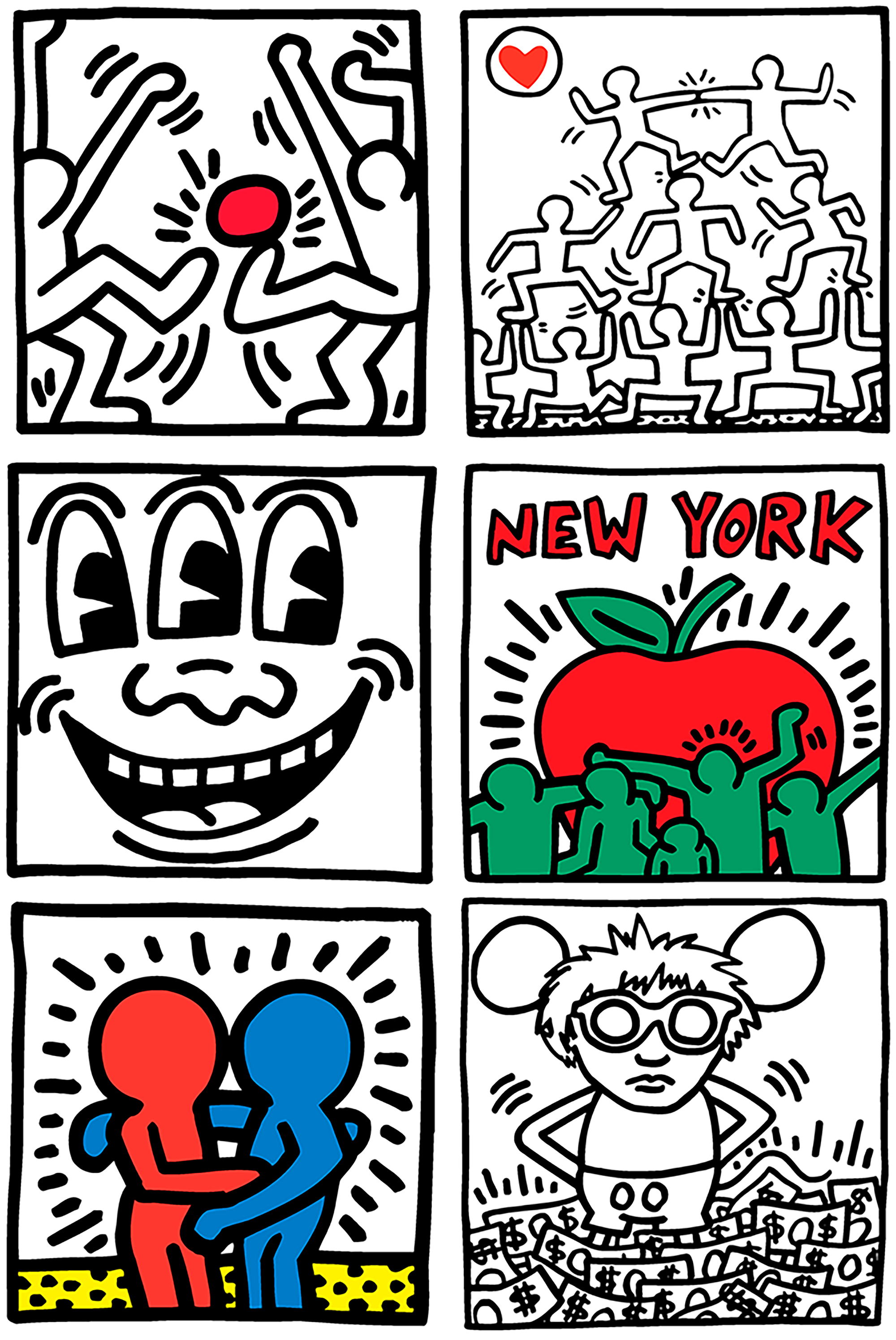 Comic Strip Wallpaper, YP x Keith Haring
