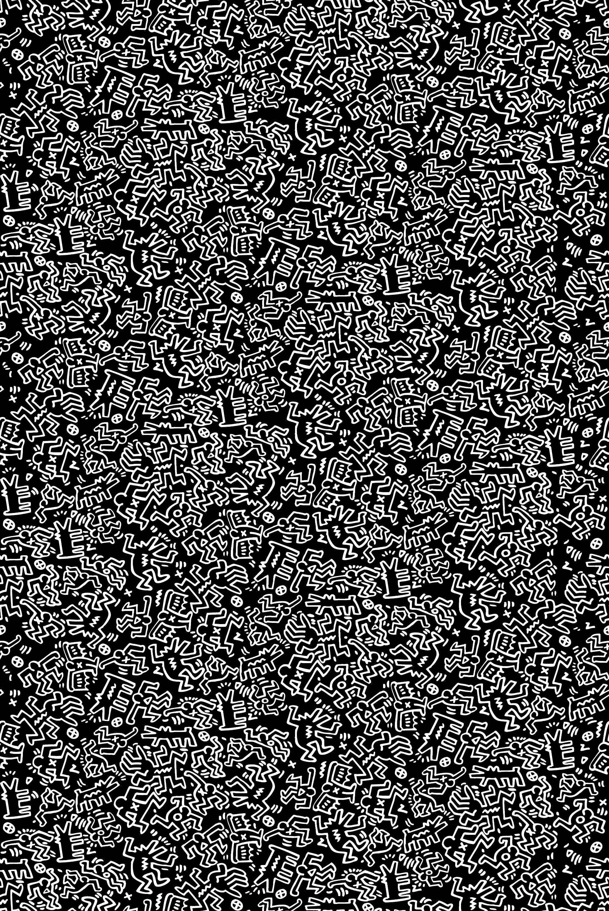 Dancing Figures Wallpaper, YP x Keith Haring