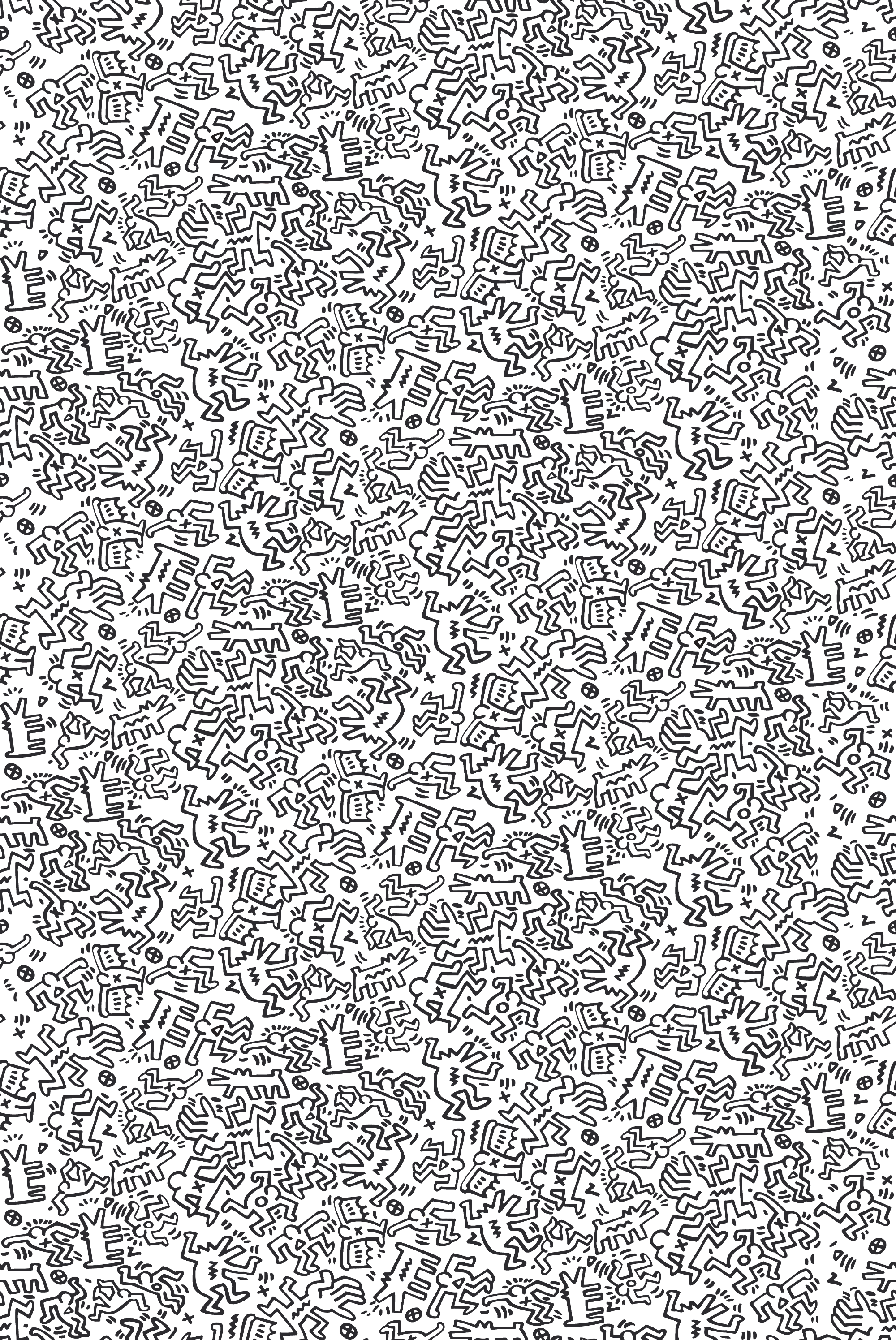 Dancing Figures Wallpaper, YP x Keith Haring