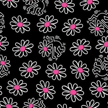 Flower Child Wallpaper, YP x Keith Haring