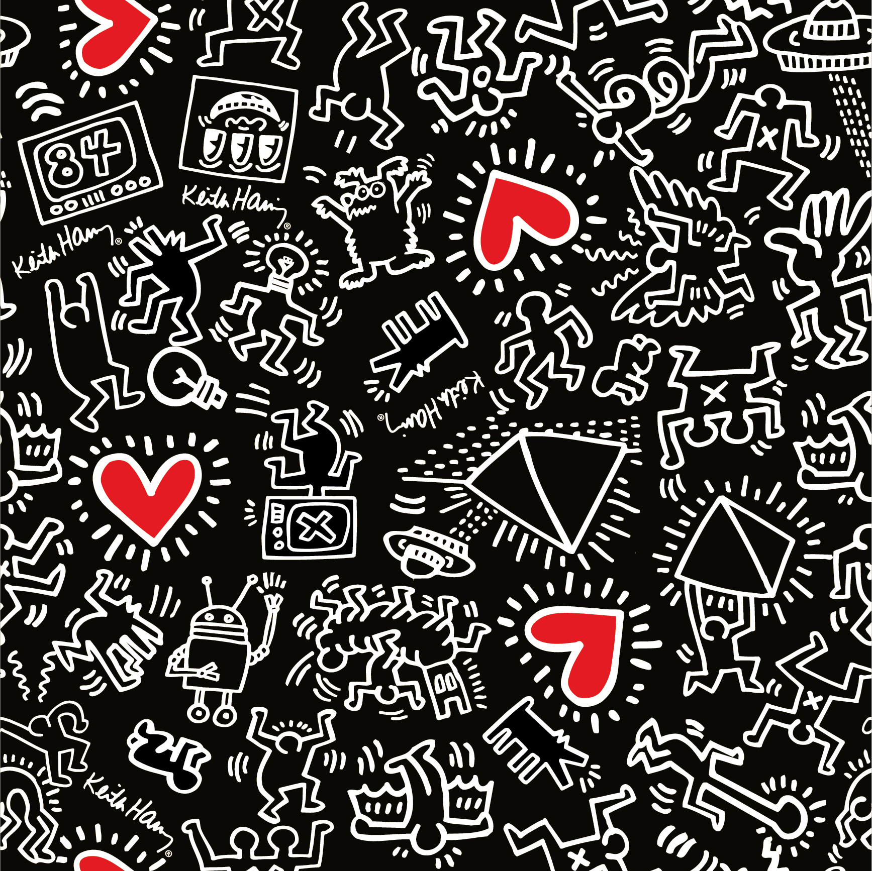 More Keith Haring style wallpapers original art by 4thdimensiongraphics  on insta originally fit for iPhone XR  rhiphopwallpapers