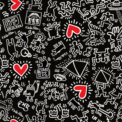 Heart Magnet Wallpaper YP x Keith Haring