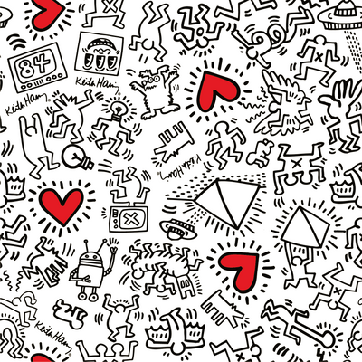 Heart Magnet Wallpaper YP x Keith Haring