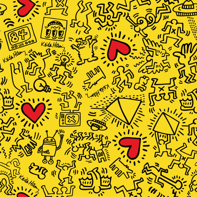 Heart Magnet Wallpaper, YP x Keith Haring