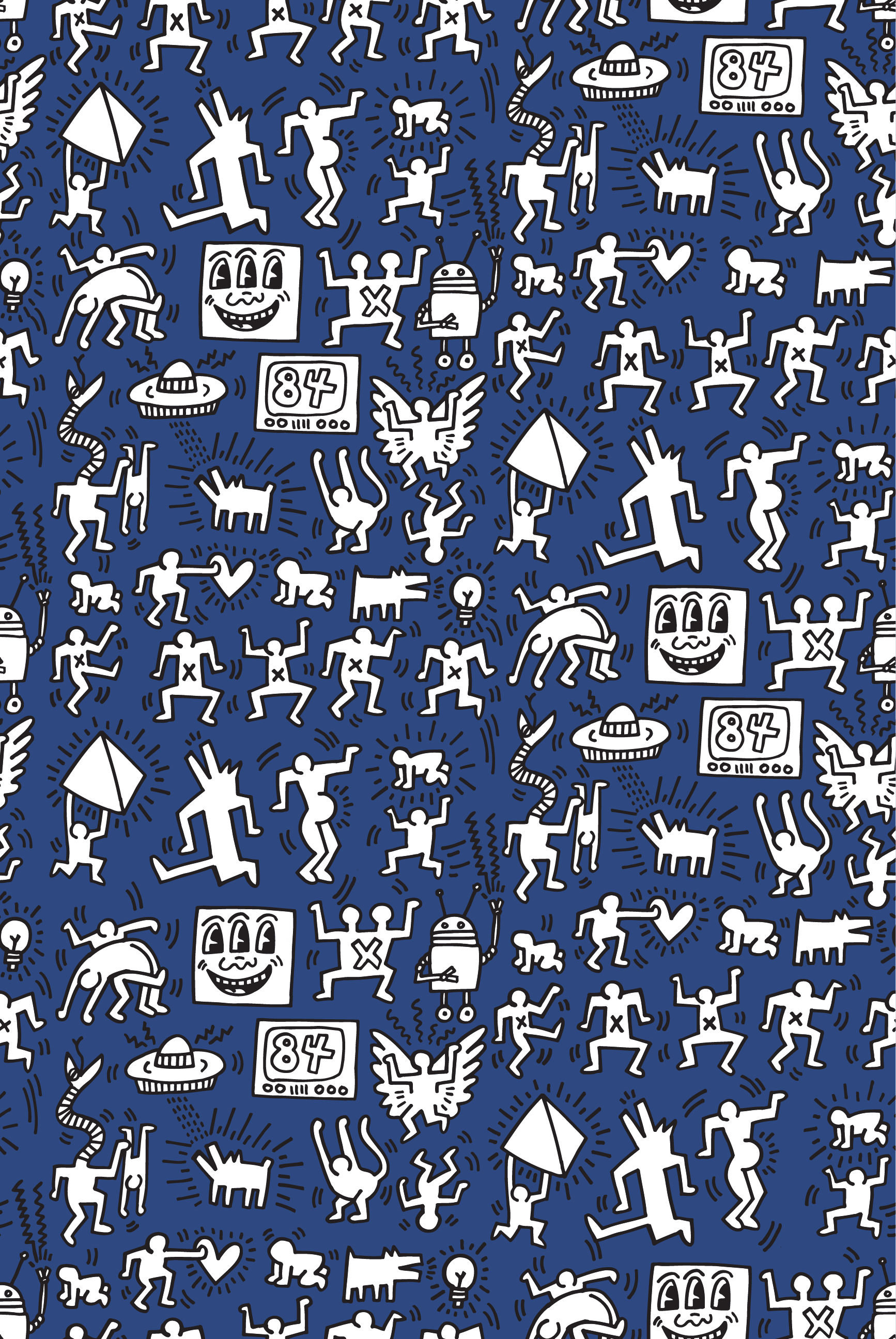 Three Eyed Face Wallpaper, YP x Keith Haring