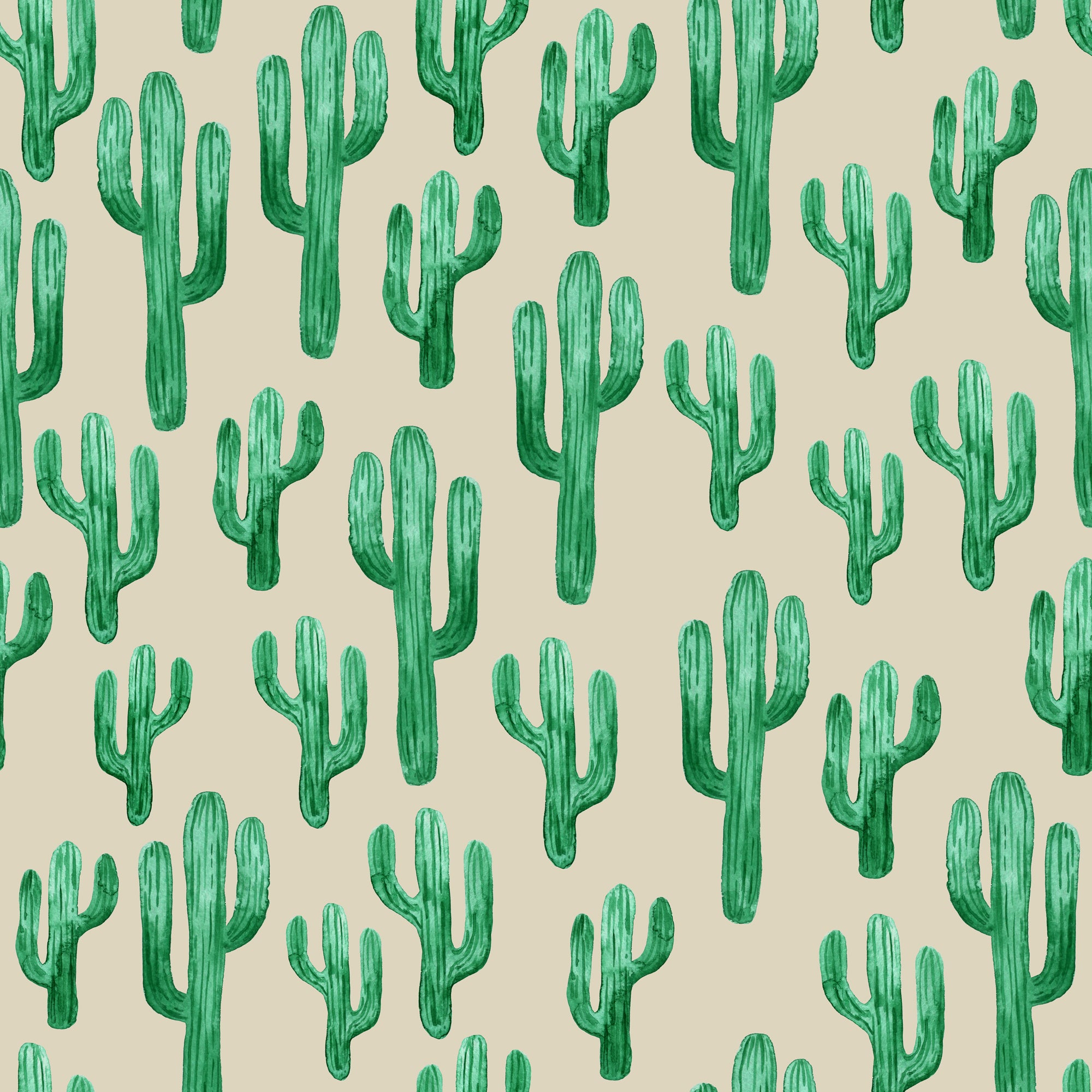 Painted Pricklies Wallpaper