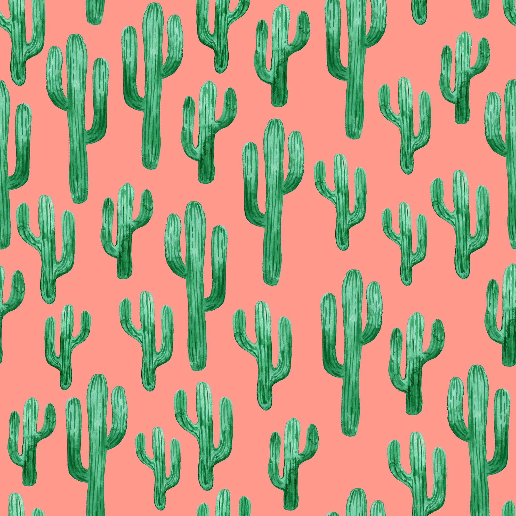 Painted Pricklies Wallpaper