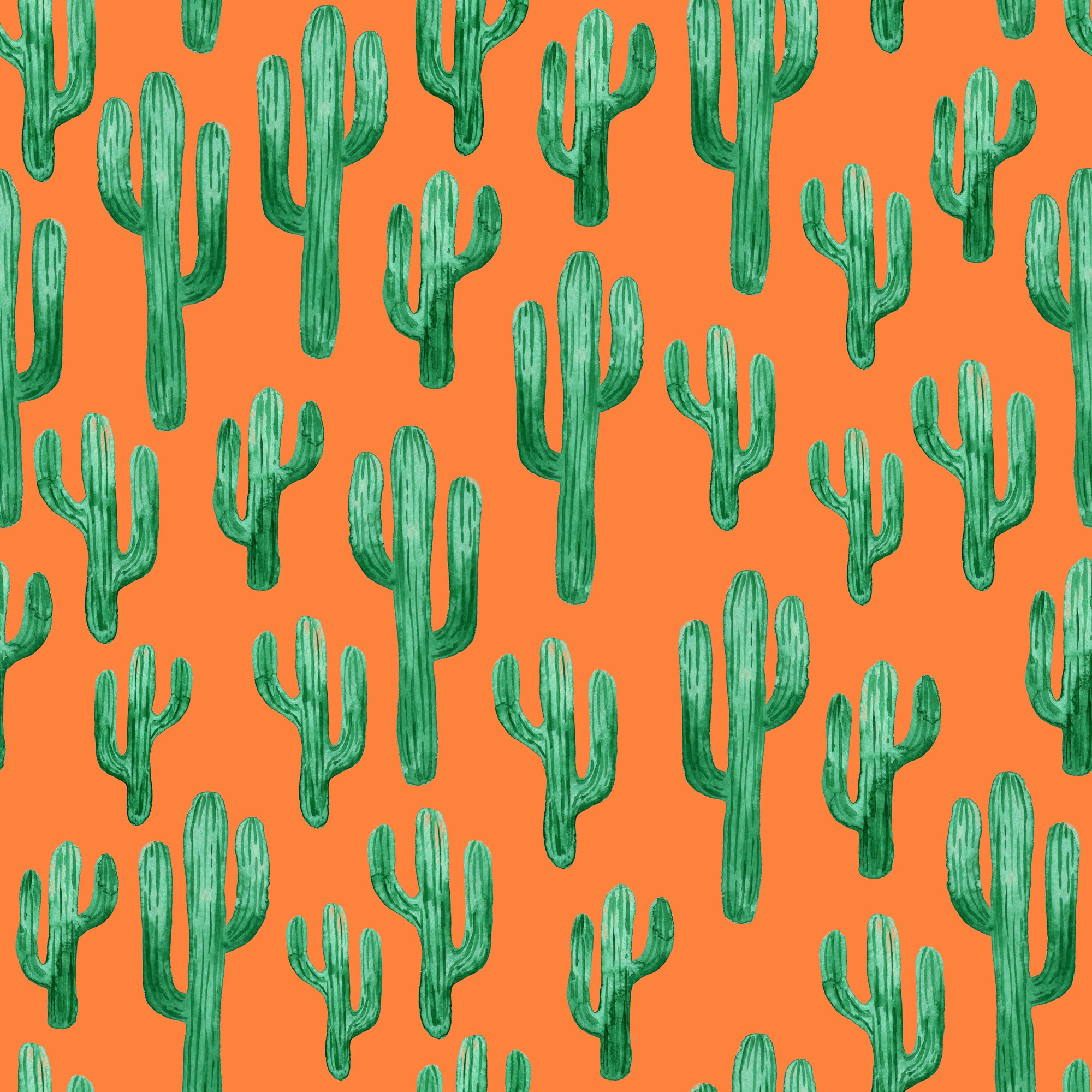Painted Pricklies Wallpaper