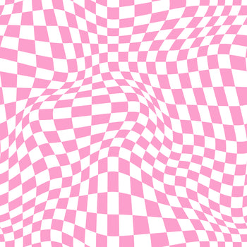 Checkerboard Check Checkered Pattern in Blush Pink and Cream