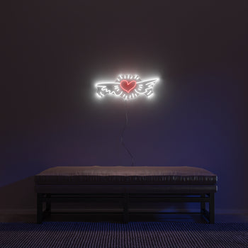 Wing Heart, YP x Keith Haring, LED neon sign