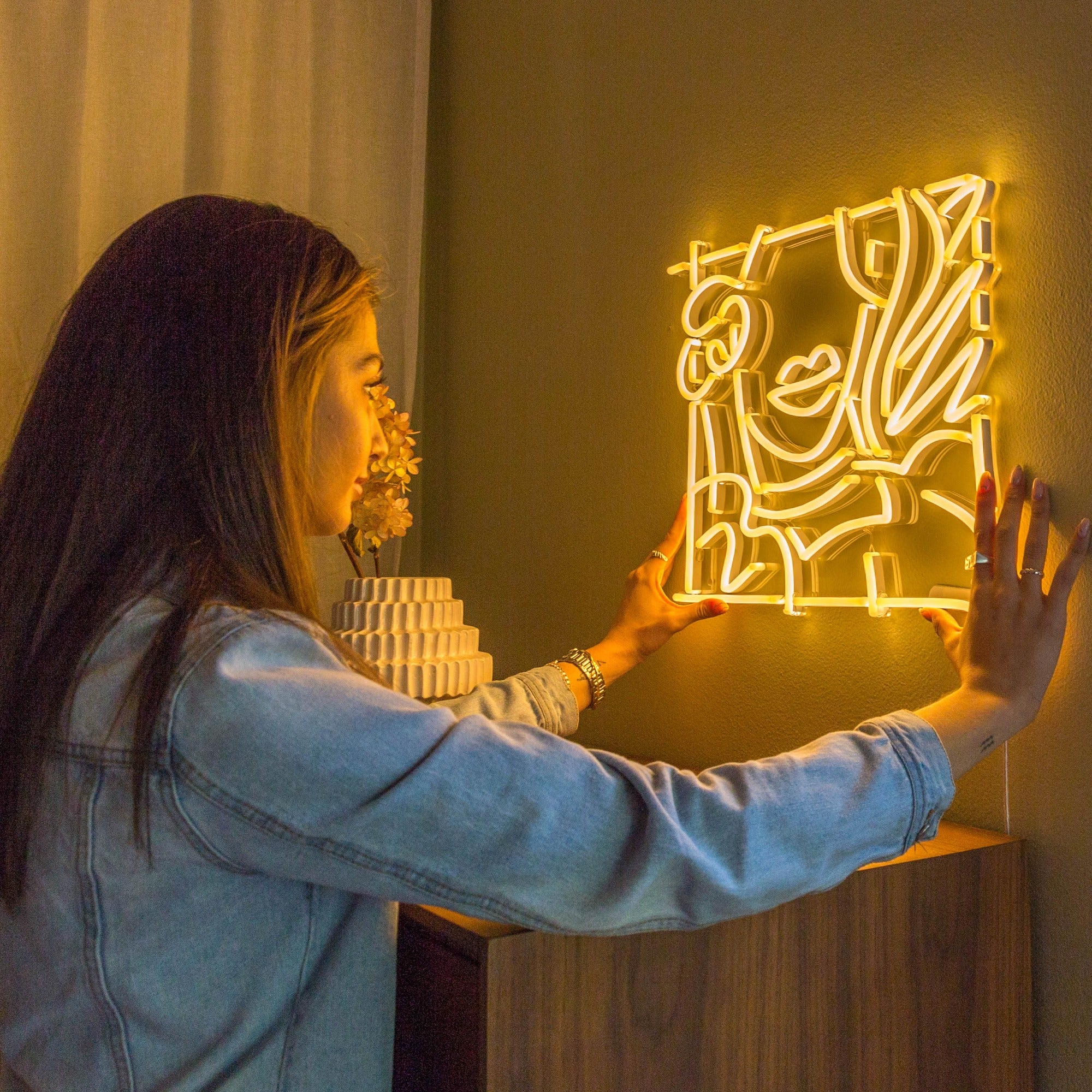 Portrait of a Lady by Tom Wesselmann, LED neon sign