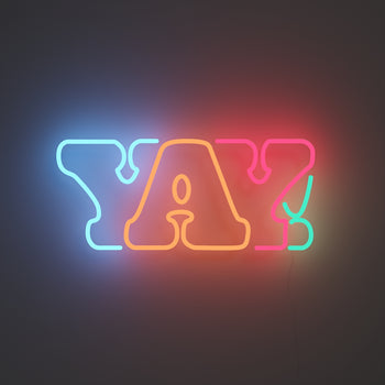 YAY! by Yoni Alter, LED neon sign
