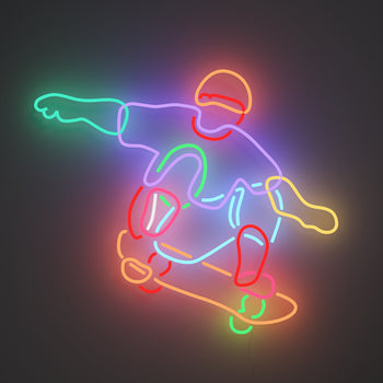 Skater by Yoni Alter, LED neon sign