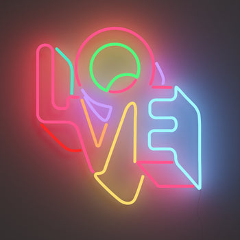 LO-VE by Yoni Alter, LED neon sign