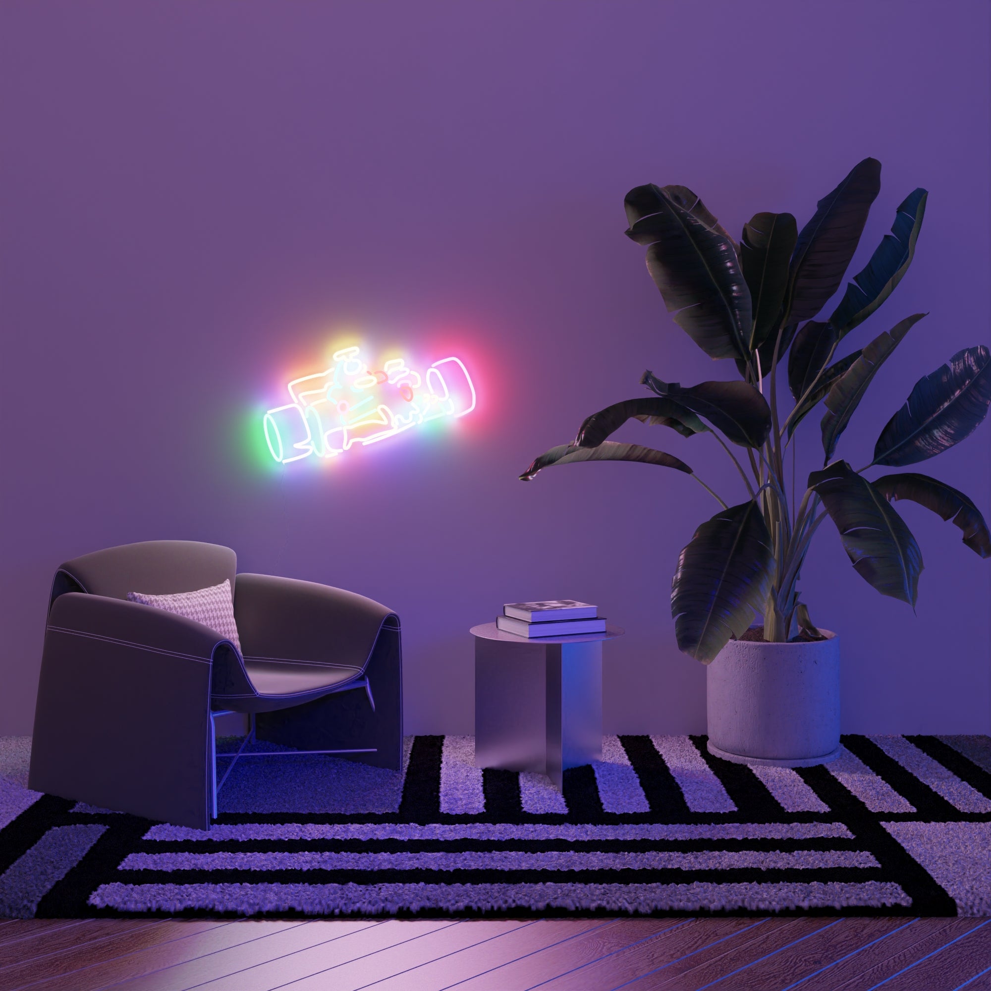 ヨニ・アルター作「レーサー」LEDネオンサイン