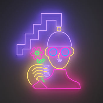 Zig Zag Girl by Emily Eldridge - LED Neon Sign