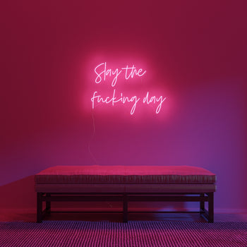 Slay the fucking day by Zoe Roe, LED neon sign