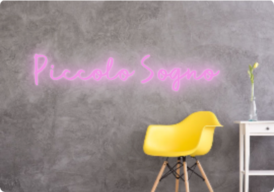 Custom text: Piccolo Sogno