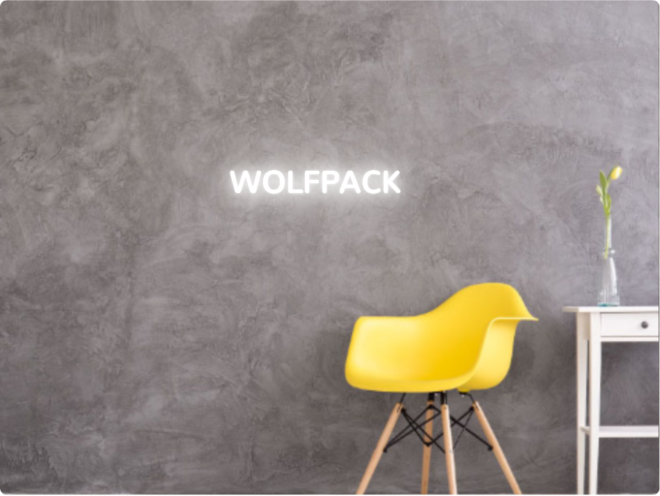 Custom text: WOLFPACK