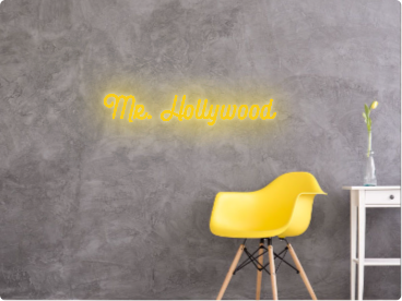 Custom text: Mr. Hollywood
