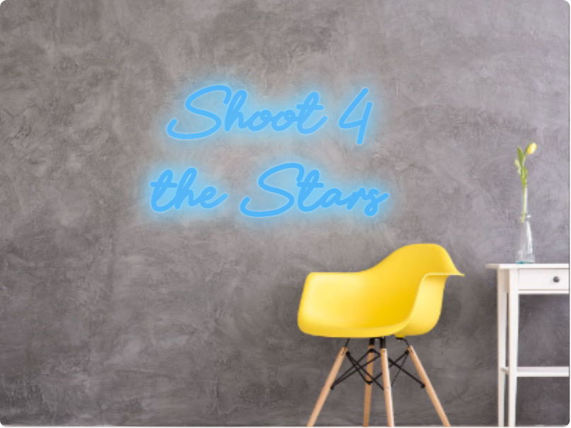 Custom text: Shoot 4 
the Stars