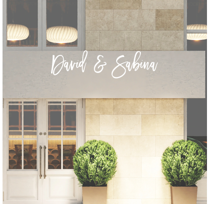 Custom text: David & Sabina